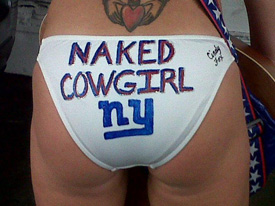 Naked Cowgirl Go Giants